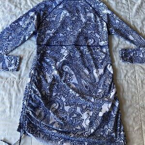 Coolibar sun protection dress xs new blue gathered hem new